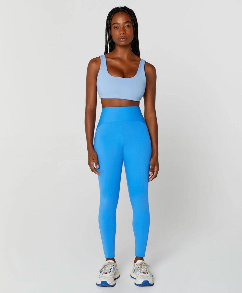 LEGGING ALTO GIRO LOGO RECORTE FEMININA REF:2412307 — AZUL