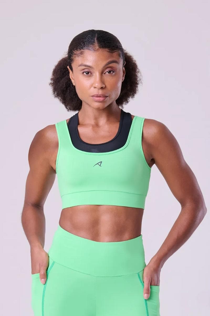 TOP AUTHEN SIGNATURE SAMBA 2 EM 1 FEMININO REF:47AUFTPPOW — VERDE-PRETO