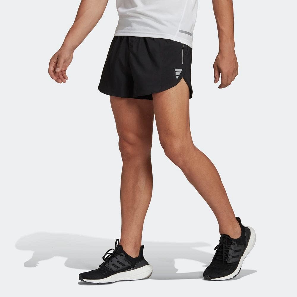 SHORTS ADIDAS OWN THE RUN SPLIT MASCULINO REF:HM8442 — PRETO