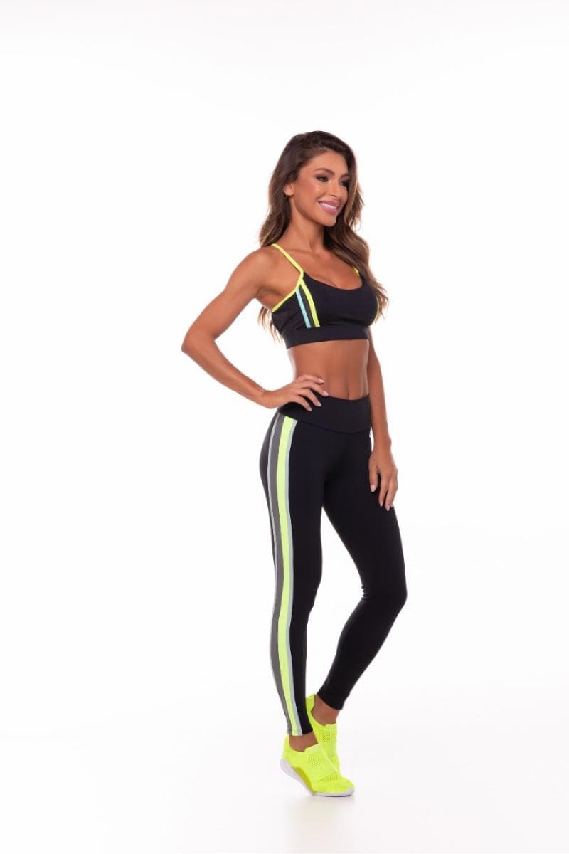 TOP LOVELY VESTEM REF:TOP726 — PRETO-AMARELO NEON