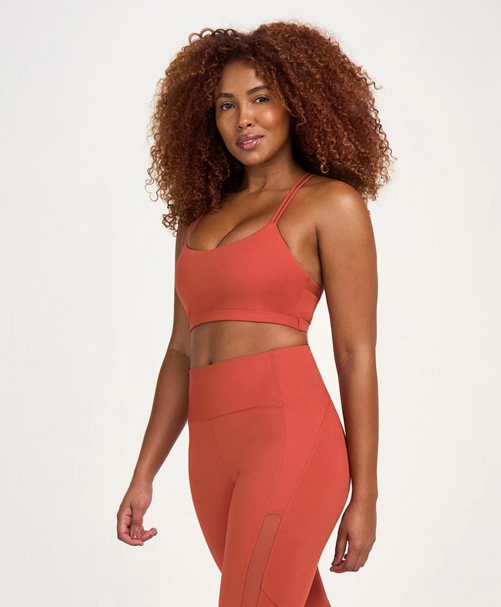 TOP ALTO GIRO ALCINHA TULE COSTAS FEMININO REF:2511522 — LARANJA
