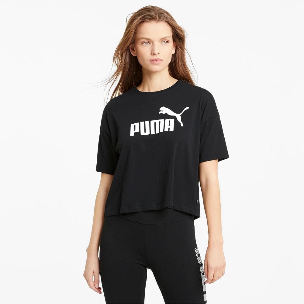 CAMISETA PUMA CROPPED FEMININA REF:586866 — PRETO