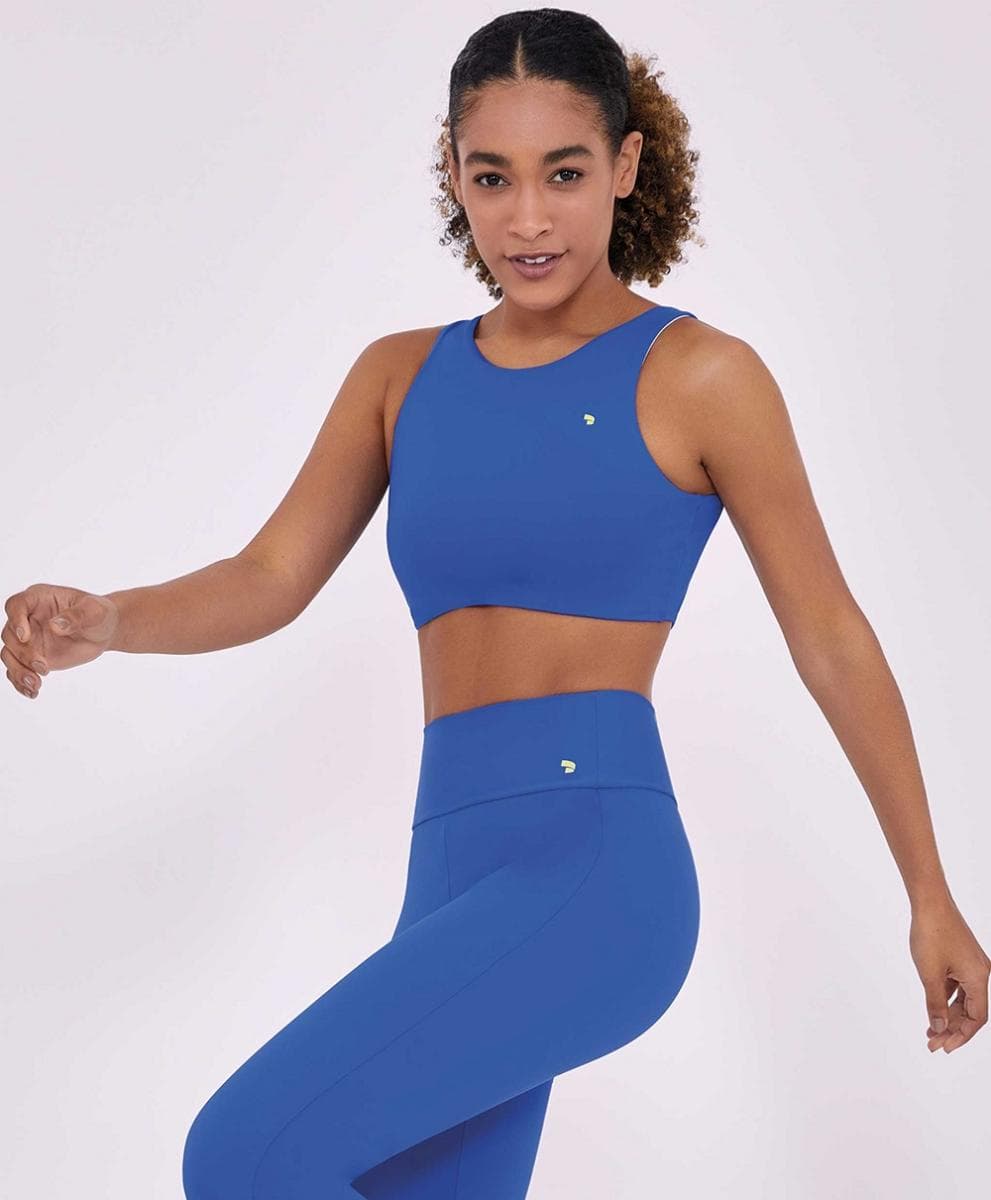 TOP ALTO GIRO HYPER ELASTICO REFLETIVO FEMININO REF:2311507 — AZUL