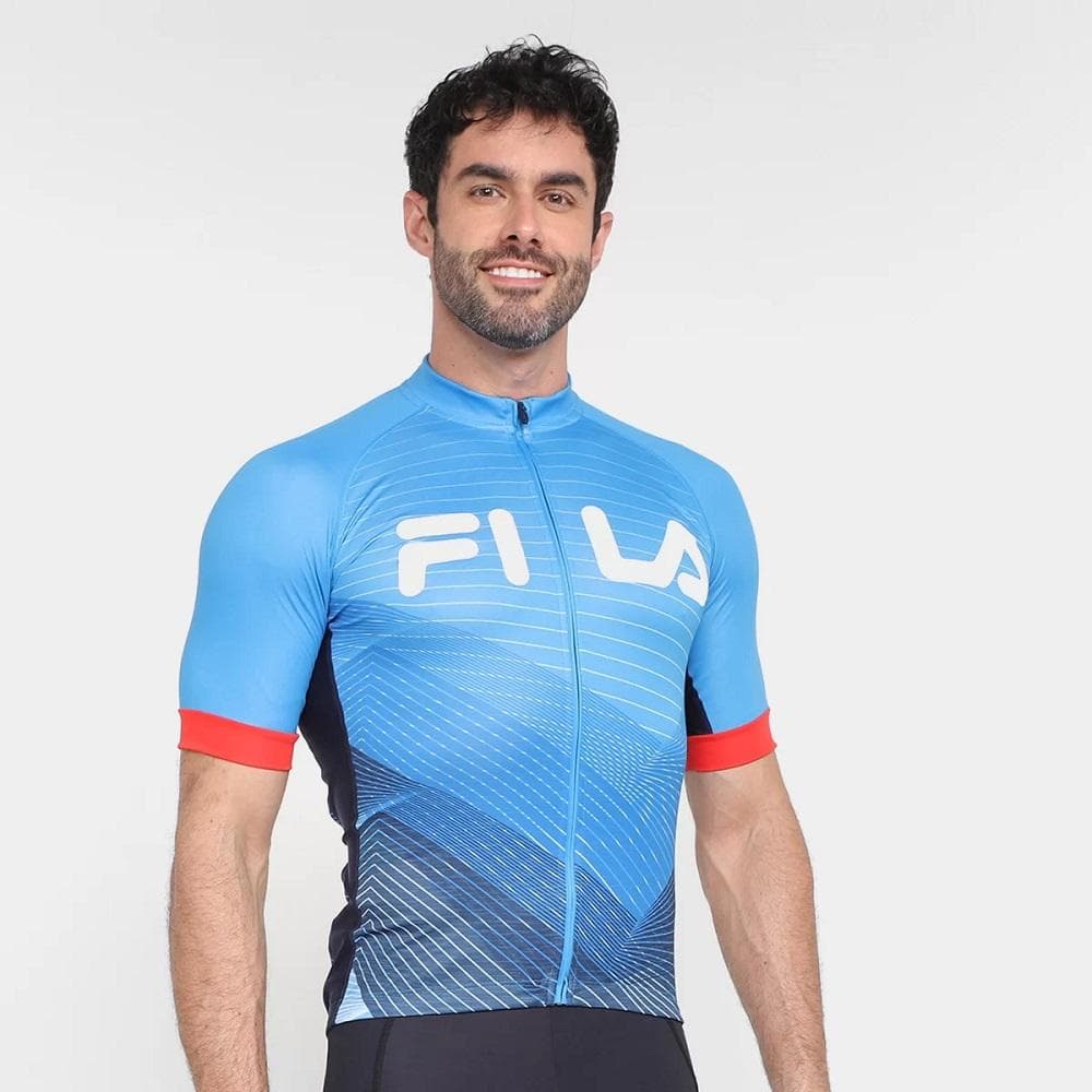 CAMISETA FILA CYCLING PRO MASCULINA REF:F11AT072 — AZUL