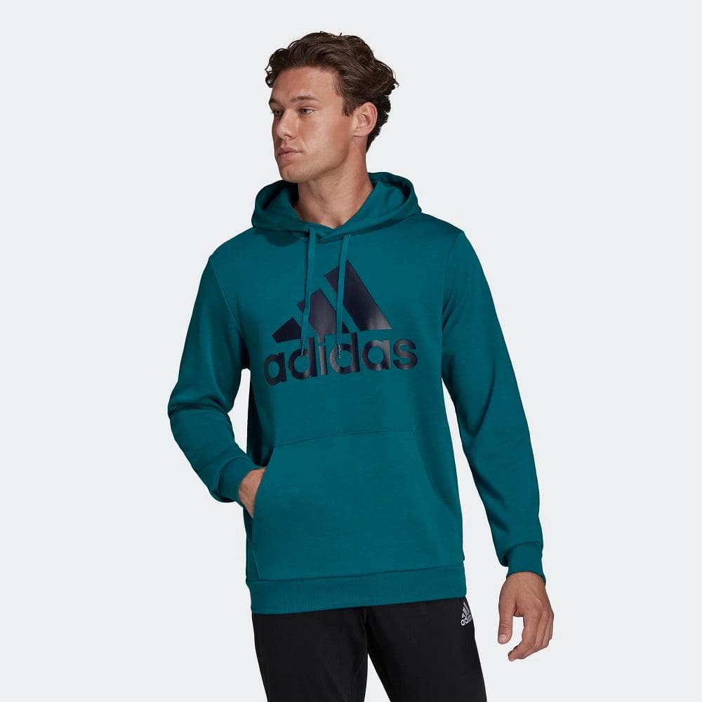 BLUSÃO MOLETOM CAPUZ ADIDAS MASCULINO REF:HE1842 — VERDE