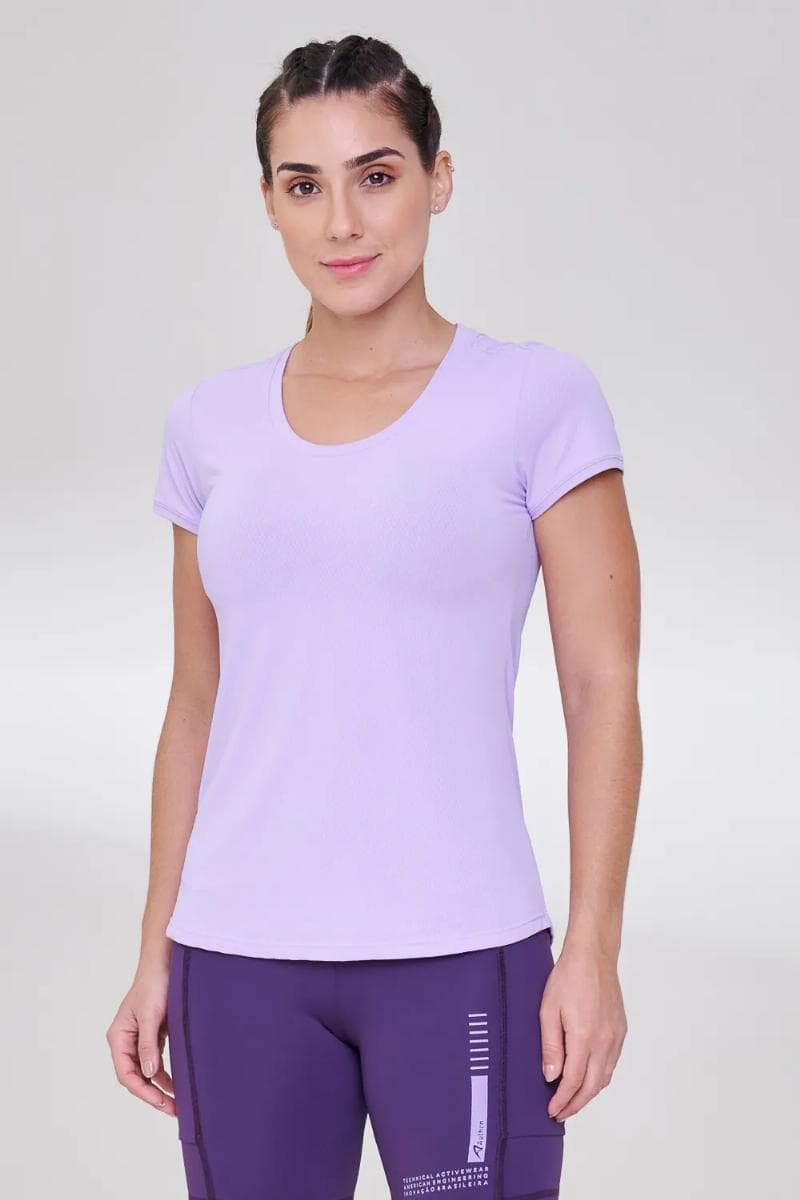 CAMISETA AUTHEN KEEP COOL SKIM FEMININA REF:AUFCAEXT — LILAS