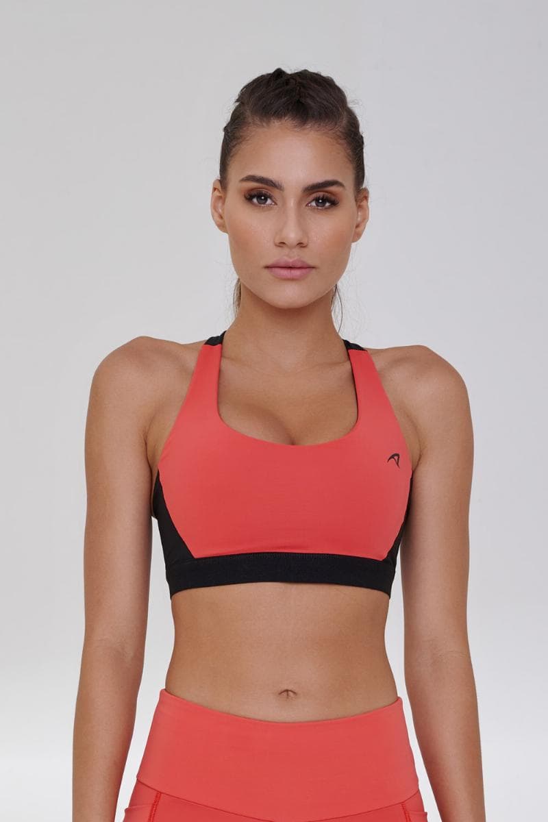TOP AUTHEN SPRINT QUICK DUPLA FACE FEMININO REF:37AUFTPQCK — VERMELHO