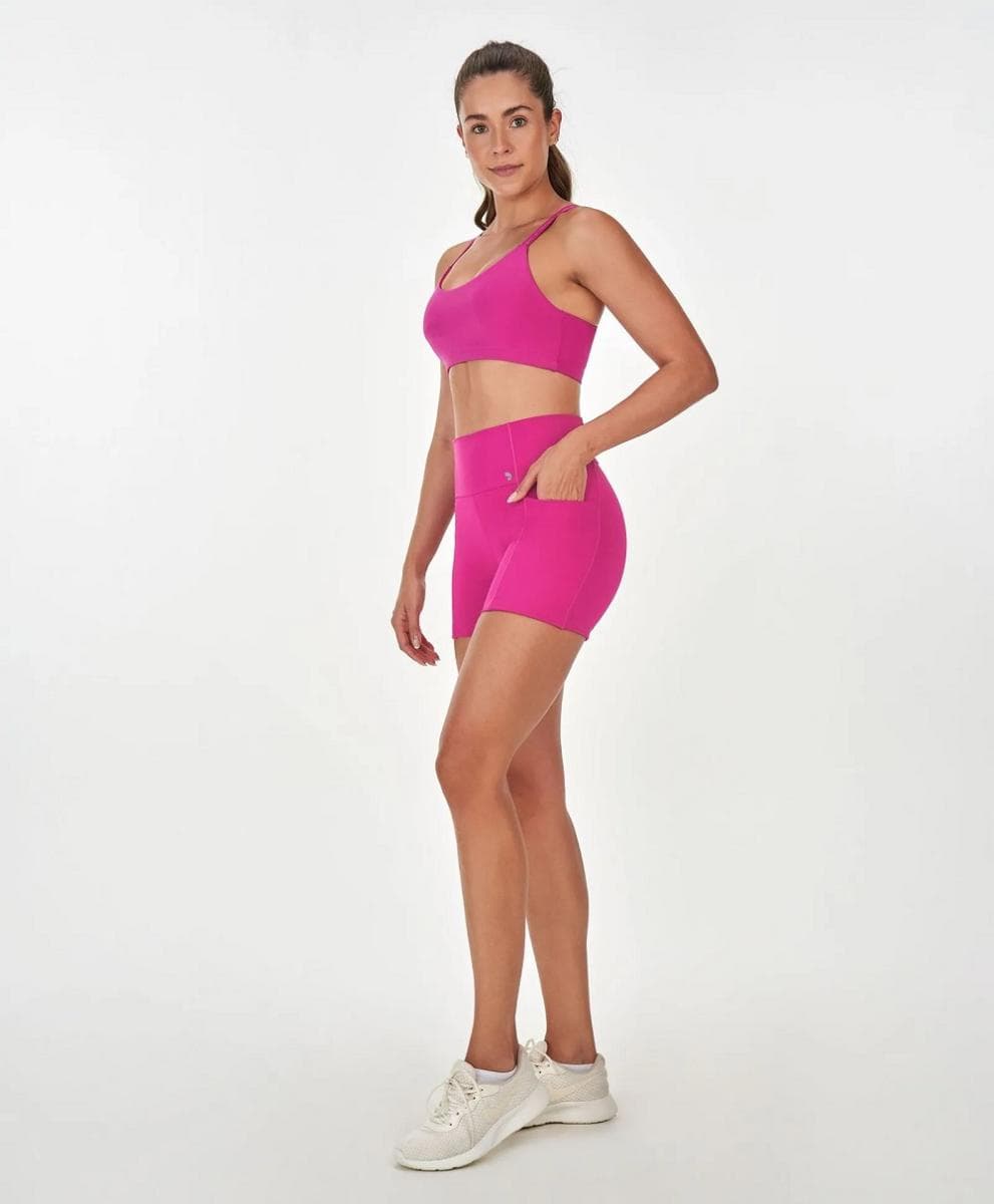 BERMUDA ALTO GIRO COM BOLSOS E SILICONE FEMININA REF:2431111 — VIOLETA