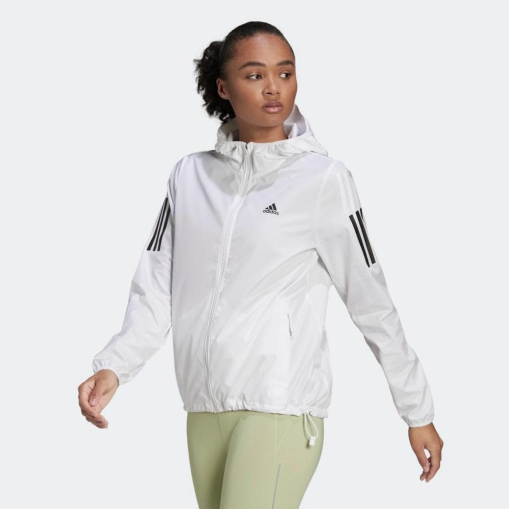 JAQUETA CORTA VENTO FEMININA OWN THE RUN ADIDAS REF:HB9369 — BRANCO