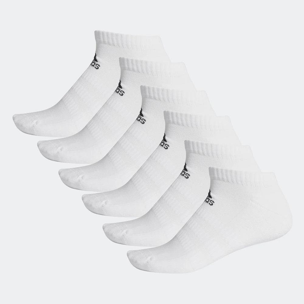 MEIA CANO BAIXO 6 PARES ADIDAS UNISSEX REF:DZ9382 — BRANCO