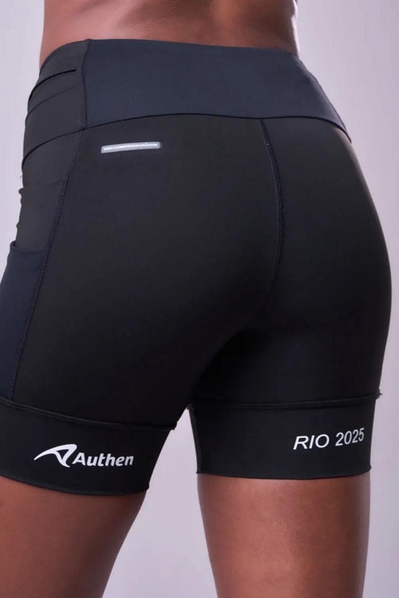 BERMUDA GRIT BOSSA 3 BOLSOS 15CM RIO 2025 FEMININA REF:53AUFBEGCQ — PRETO