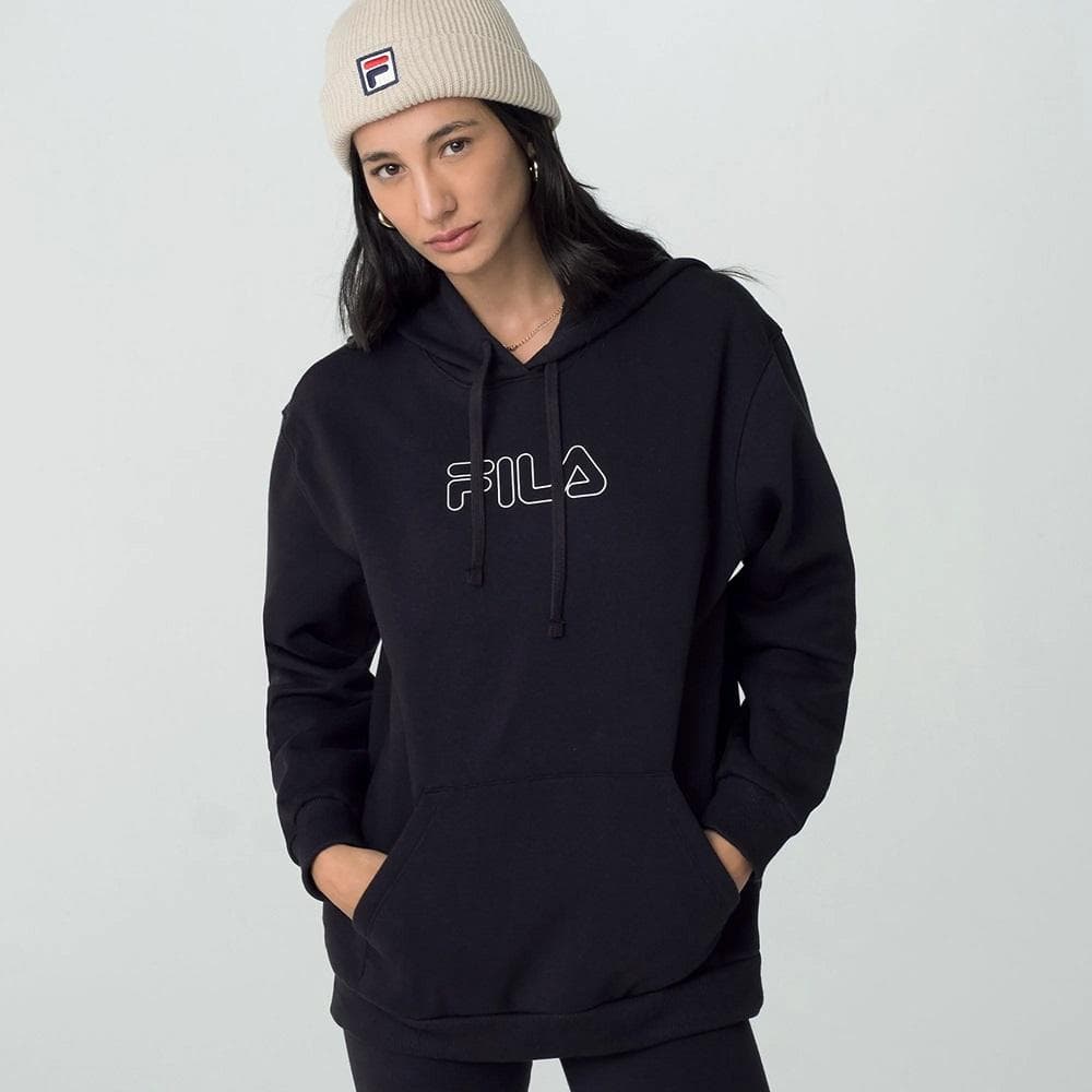 CASACO FILA OUTLINE WINTER B FEMININO REF:F12L01676 — PRETO