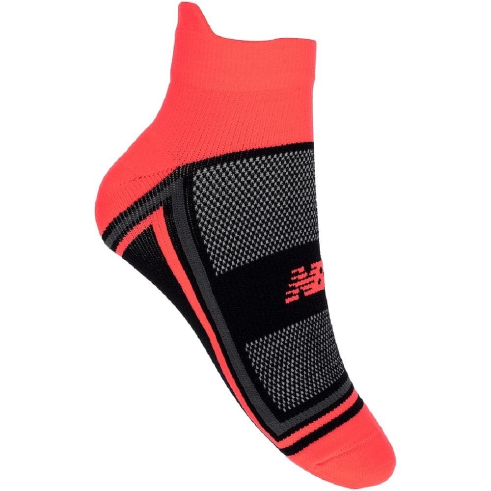 MEIA NEW BALANCE CANO INVISÍVEL PERFORMANCE UNISSEX REF:NB30A — LARANJA-PRETO