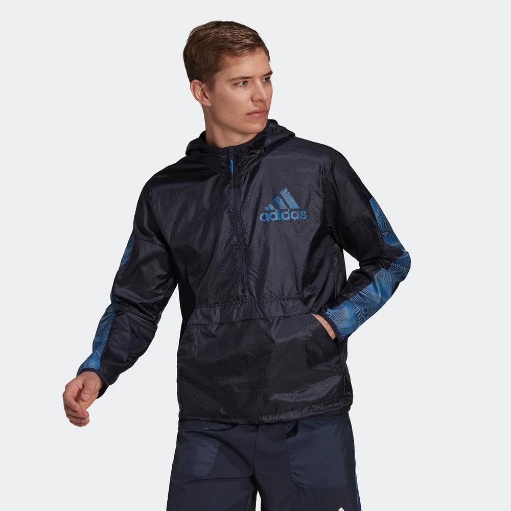 JAQUETA ADIDAS CORTA VENTO SEASON LEGINK MASCULINA REF:HD4335 — MARINHO
