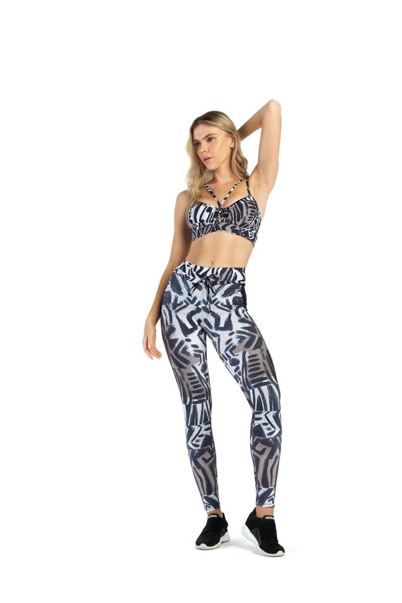 TOP CAIRO AFRICAN FEMININO VESTEM REF:TOP804 — PRETO-MARROM