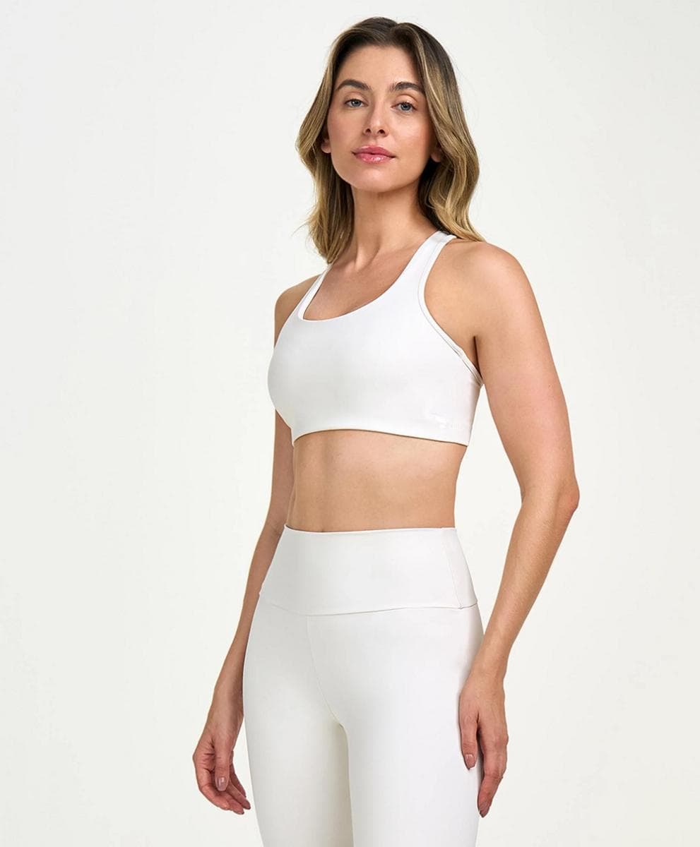 TOP ALTO GIRO COSTAS NADADOR ESSENTIALS FEMININO REF:2511504 — OFF WHITE