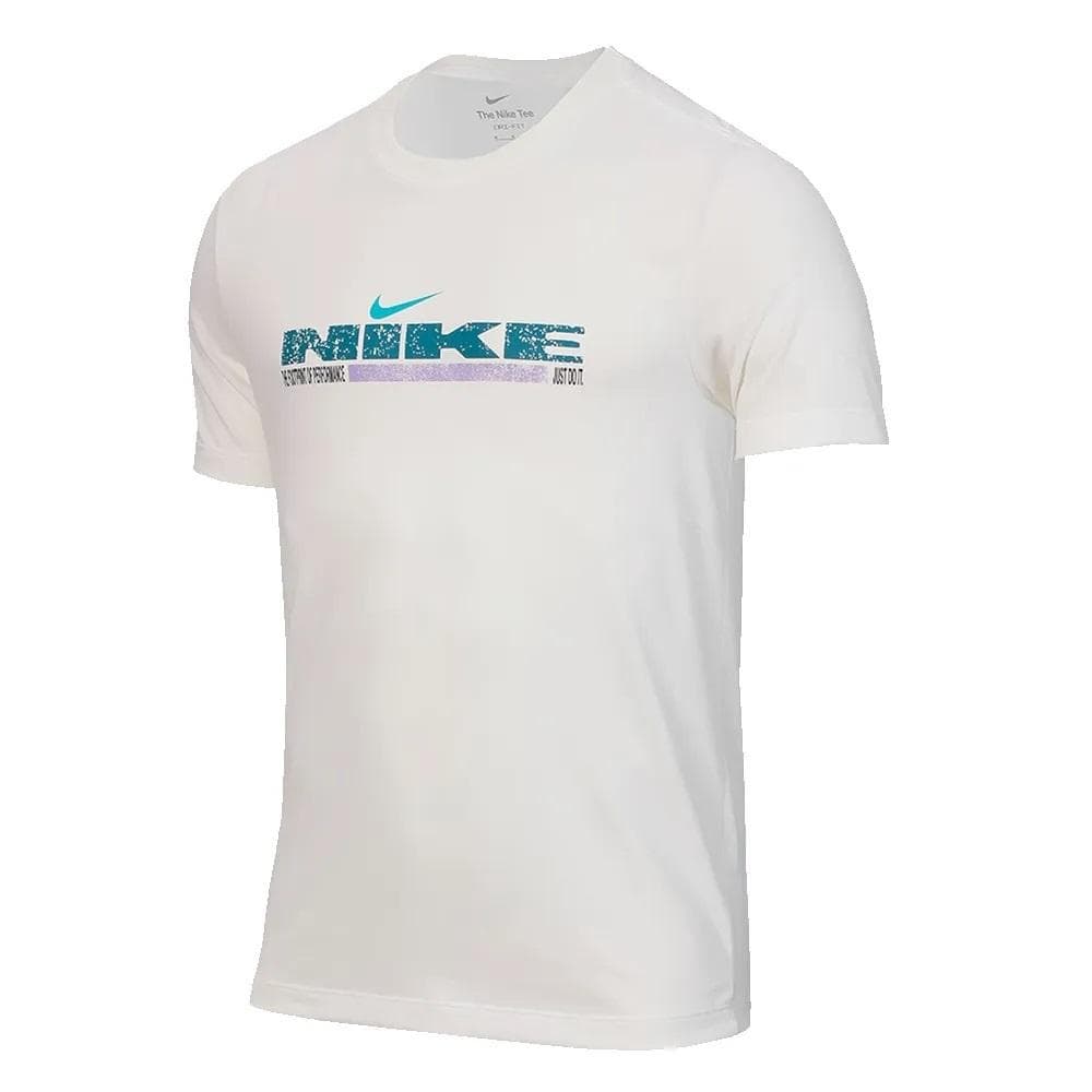 CAMISETA NIKE DRI-FIT PRINT MASCULINA REF: HJ3667 — BRANCO