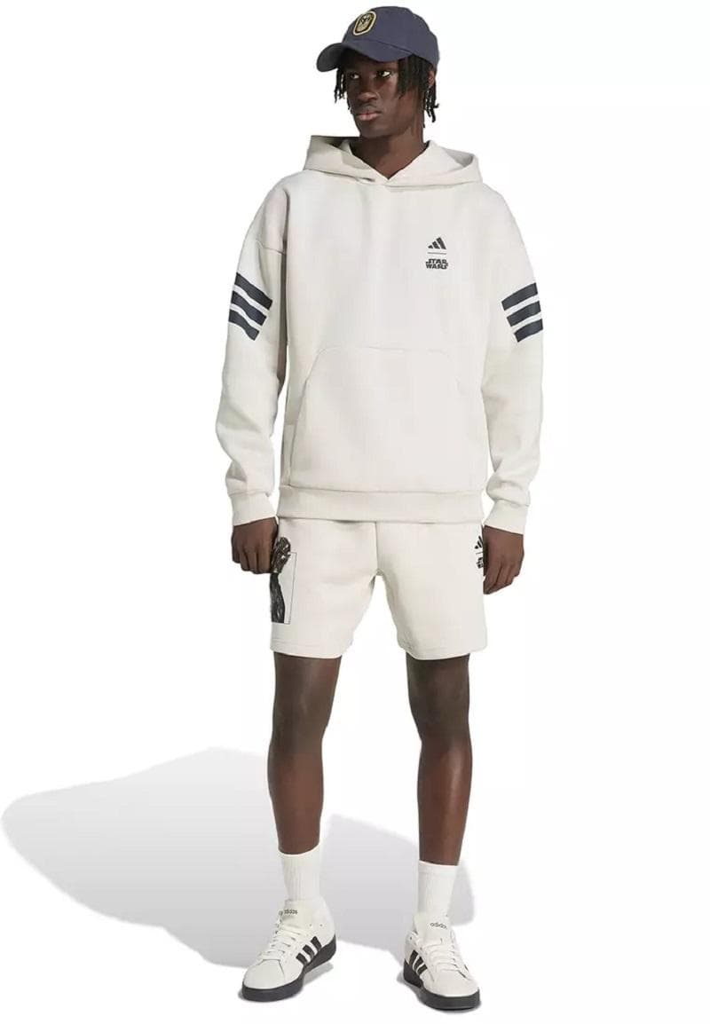 CASACO ADIDAS MOLETOM STAR WARS COM CAPUZ MASCULINO REF:JI5719 — CREME