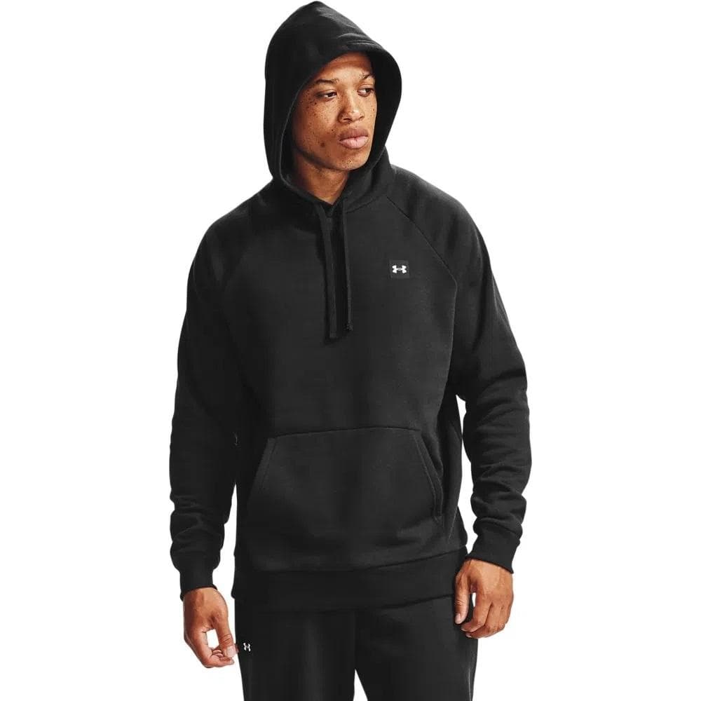 BLUSÃO UNDER ARMOUR MOLETON RIVAL HOODIE MASCULINO REF:1357092 — PRETO