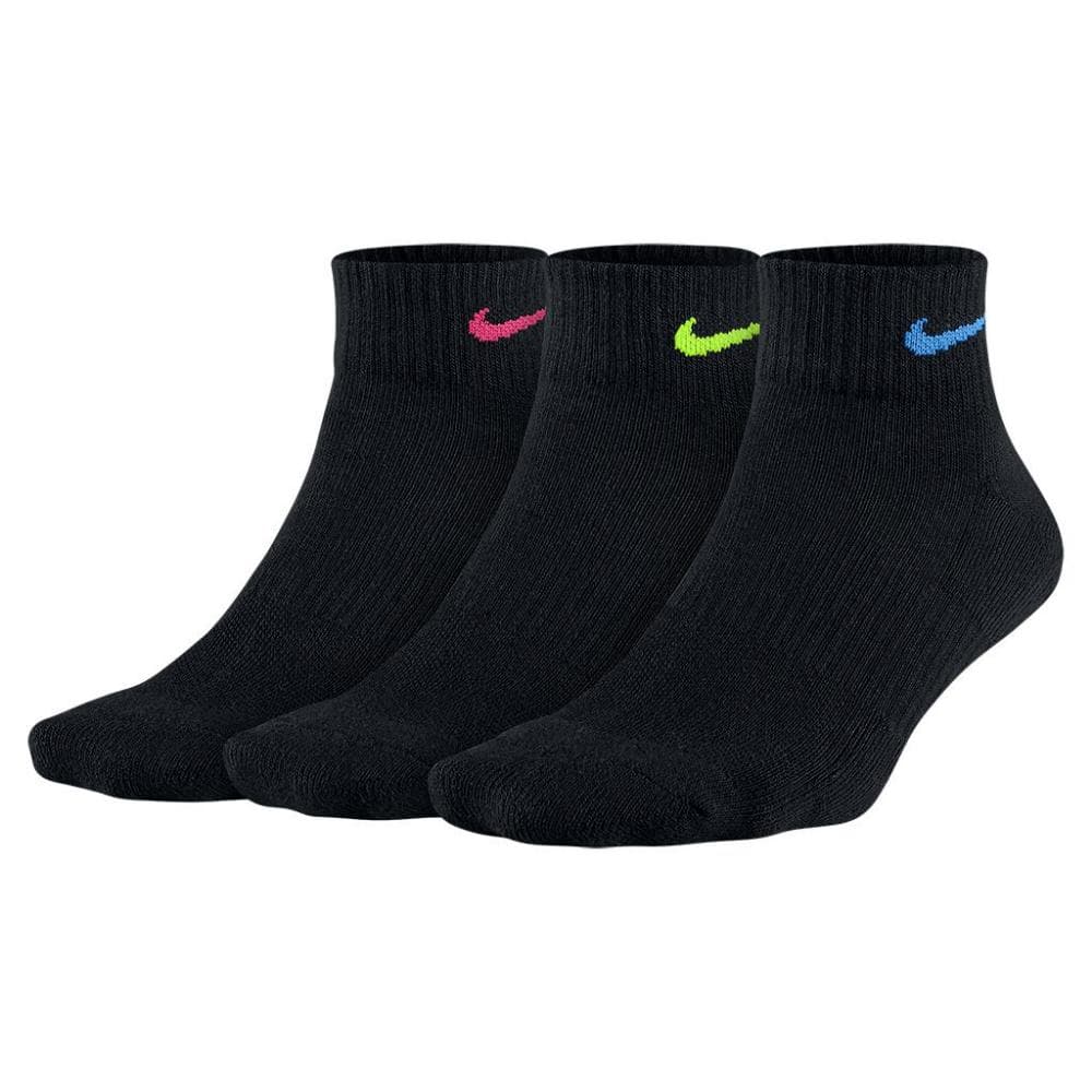 MEIA NIKE PERFORMANCE CUSHION CANO MEDIO KIT 3 PARES REF:SX7180 — PRETO